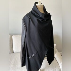 Spanx faux leather wrap jacket